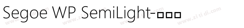 Segoe WP SemiLight字体转换